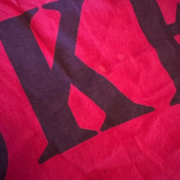 Vintage Disney Mickey Mouse Red Oversized T-Shirt One Size Fits All 100% Cotton - Picture 11 of 11